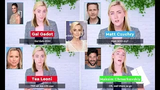 Saoirse Ronan tries to pronounce unusual celebrity names