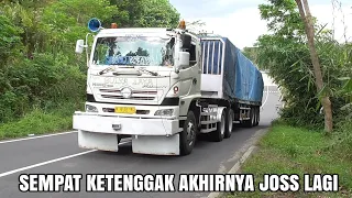 Sempat Ketenggak Ditanjakan Cibeka Trailer Hino Joss Taklukan Jalan Lingkar Selatan Ciamis