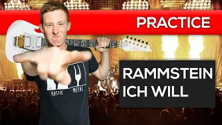 GUITAR PRACTICE | RAMMSTEIN - ICH WILL (TAB + BACKING TRACK WITH VOICE)