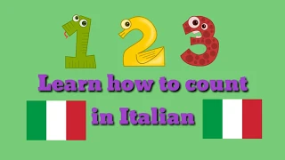 Learn how to count from 1-10 in Italian ( Italy )