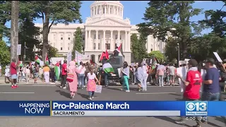 Protesters March In Sacramento In Support Of Palestinians Amid Israeli Conflict