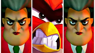 ОБЗОР ВЕСЕЛЫХ ИГР Scary Teacher 3d, One Level 3, Злые Птицы 2 Angry Birds 2 - часть 64