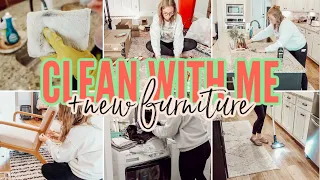 NEW! END OF YEAR CLEAN WITH ME! | NEW FURNITURE | WRAP WITH ME 🎁