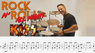 ROCK N' ROLL ALL NIGHT - KISS | DRUM COVER COM PARTITURA DE BATERIA - PARTITURADEMUSICA