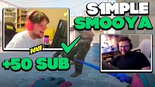 S1MPLE vs SMOOYA FIGHTING ON FPL FOR 50 SUBS - S1MPLE PLAYS FPL ON DUST2 - CS2