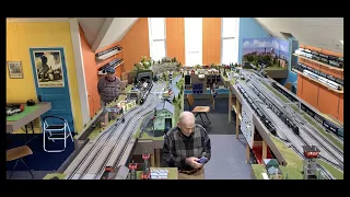 BIG O Gauge Model Railroad With Smoking Steam Trains, 183 CAR REAL Train, 2 CSX Trains Passing!