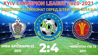 KCL 2020-2021 МФК Бровари-12 - Чемпіон-ПБ-12 2:4 2011