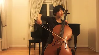 Loa Plays Excerpt from D. Popper Concerto Op. 24, Mvt 1