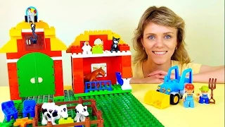 Видео для детей. Собираем конструктор LEGO Ферма. Video for kids and Lego toys