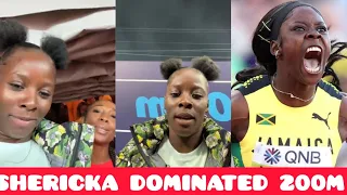 OMG! SHERICKA JACKSON DOMINATES & REACTS TO WINNING 200M DIAMOND LEAGUE FINALS & SHELLY ANN