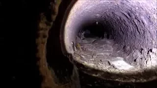 Exploring underground tunnels in the ruins of Bear Valley