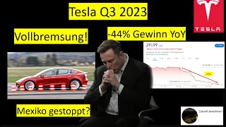 Tesla Q3 2023 – Erwartungen deutlich verfehlt – Elon pessimistisch!?