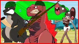 BOSS MECHA SIREN HEAD vs Godzilla & KONG | Coffin Dance Meme Cover