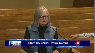 Billings City Council Regular Meeting - March 11, 2024