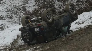 #4x4 Krnov Off road klub koniec roka 2022 - Aleškova búda - (Nissan Patrol Y60 22" wheels crash)