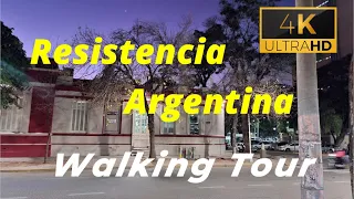 🇦🇷 【4K 60fps】 WALK - RESISTENCIA ~ walking Tour - Argentina