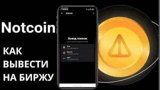 Notcoin вывод на биржи открыт. Как вывести ноткоин?