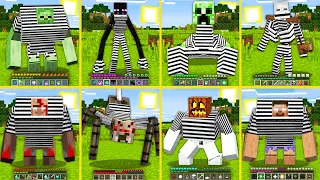 Minecraft Mutant Mobs Escape From Prison ! Zombie Enderman Creeper Skeleton Spider HOW TO PLAY