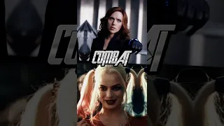 Black widow vs Harley Quinn fight joker girl vs black widow marvel vs dc editing vs video #trending.