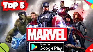 TOP 5 MARVEL GAMES FOR ANDROID | BEST MARVEL GAMES ON PLAY STORE - 2022