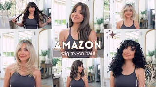 Trying Cheap Amazon Wigs with Bangs! Highly-Rated! Under $50!