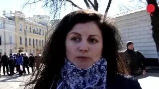В Киеве прошла акция памяти первой жертвы оккупации Крыма