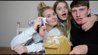 making a christmas gingerbread house (FAIL)