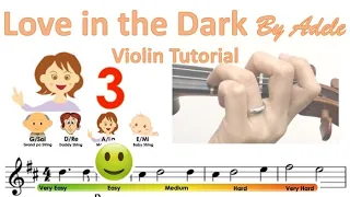 Adele - Love in the Dark sheet music and easy violin tutorial