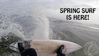 Surfing a Perfect Spring Sandbar in New Jersey! Go Pro Hero 9 POV