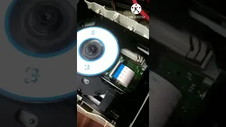 inside a working  DVD player