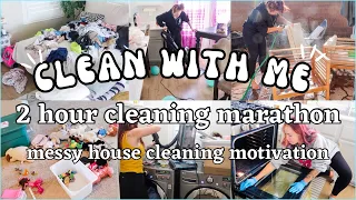 2 hour CLEANING MARATHON 2023 COMPLETE DISASTER CLEANING MOTIVATION | HOME RESET: messy to minimal