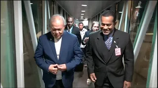 President of the Marshall Islands, His Excellency David Kabua arrives at Nadi airport