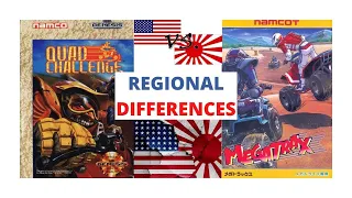 Regional Differences Quad Challenge Sega Genesis VS MegaTrax Sega Megadrive (Japan)