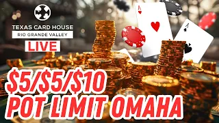 $5/$5/$10 Pot Limit Omaha Cash Game | Texas Card House RGV