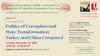 Politics of Corruption and State Transformation: Turkey and China Compared