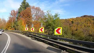 Stunning Mountain Roads Drive. Romania, Predeal to Rasnov.