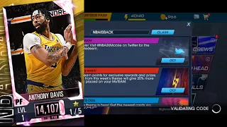 Nba 2K Mobile Free redeem code!! Free Anthony davis