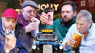 British Taxi Drivers try Bubble Tea for the first time!