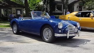 1959 MGA Twin Cam in Blue Paint & Engine Sound on My Car Story with Lou Costabile