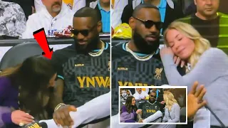 LeBron James GOES VIRAL After Jeanie Buss and Kurt Rambis Wife Get Touchy Feely!