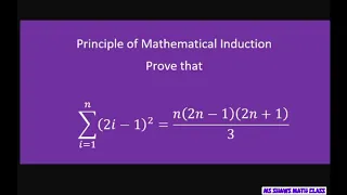 Prove by mathematical induction that the sum of  squares of positive odd integers is n(2n-1)(2n+1)/3