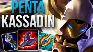 INSANE KASSADIN PENTAKILL CARRY GAMEPLAY | CHALLENGER KASSADIN MID GAMEPLAY | Patch 9.17 S9