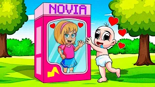 ¡BEBE NOOB COMPRO UNA NOVIA en MINECRAFT! 😍❤️ LA NUEVA NOVIA DE BEBE NOOB ROLEPLAY