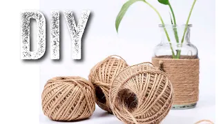 DIY 5 ИДЕЙ поделок из ДЖУТА и джутового каната (бечёвки) своими руками. Jute craft ideas easy.