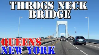 Throgs Neck Bridge North  - Queens to The Bronx - New York - 4K Infrastructure Drive