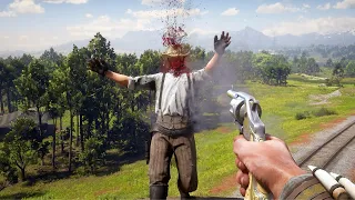 Red Dead Redemption 2 PC 60FPS - First Person Brutal Gameplay Vol. 54 (Euphoria Ragdolls)