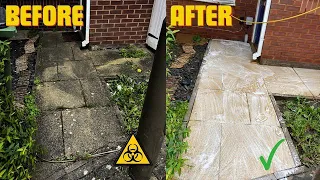 PRESSURE WASHING Neglected Walkway & Rust Removal  #pressurewashing