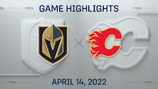 NHL Highlights | Golden Knights vs. Flames - Apr. 14, 2022