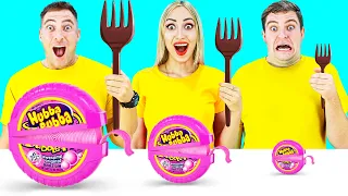 Big VS Small Food Challenge | Giant VS Tiny Food 24 Hours by Crafty Hype Plus