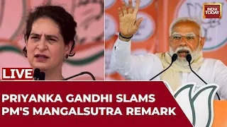 LIVE | Priyanka Gandhi Criticises PM Modi's | Indira Gandhi Donated Gold For Nation: Priyanka Gandhi